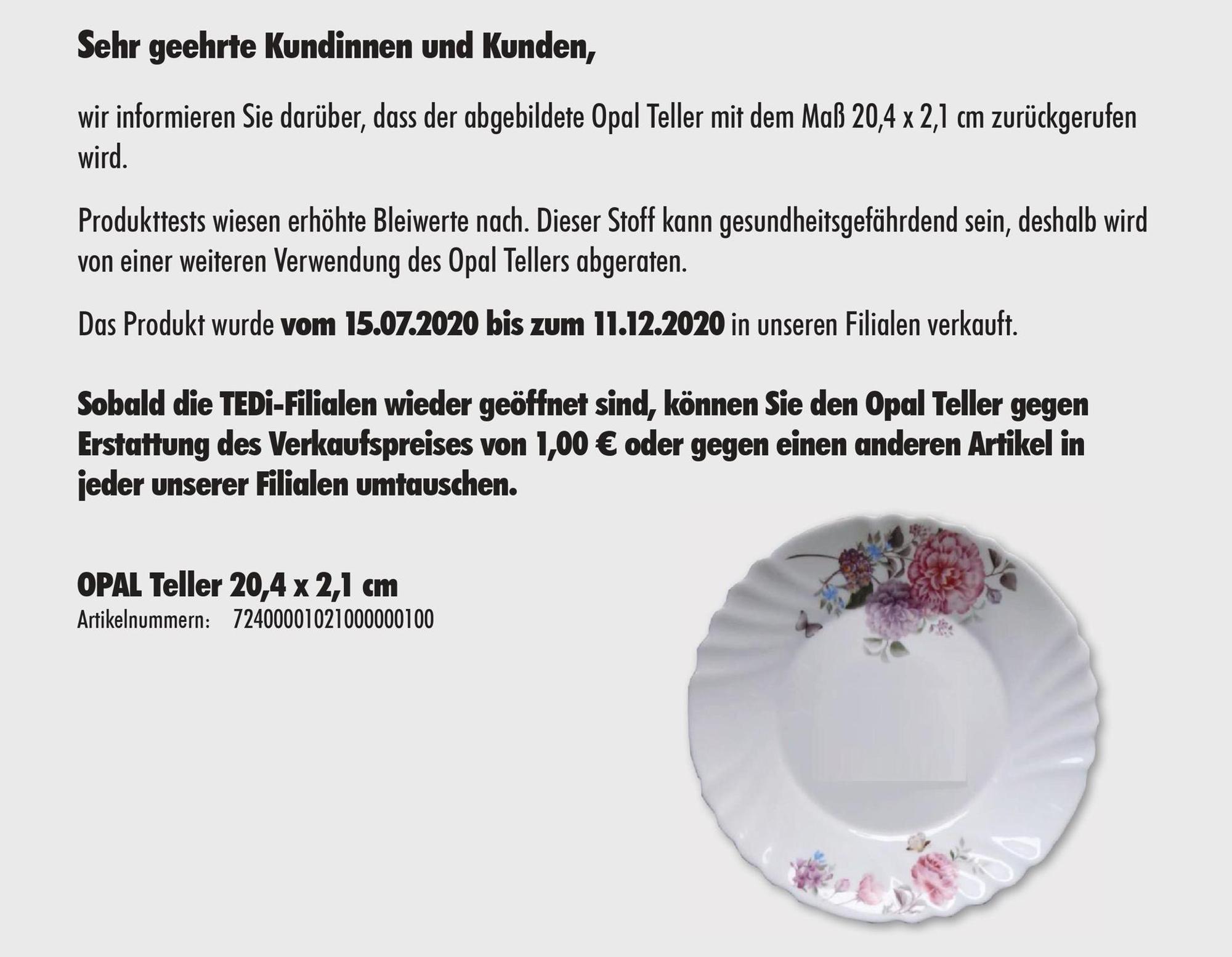 Tedi_Rückruf_Teller_Blei