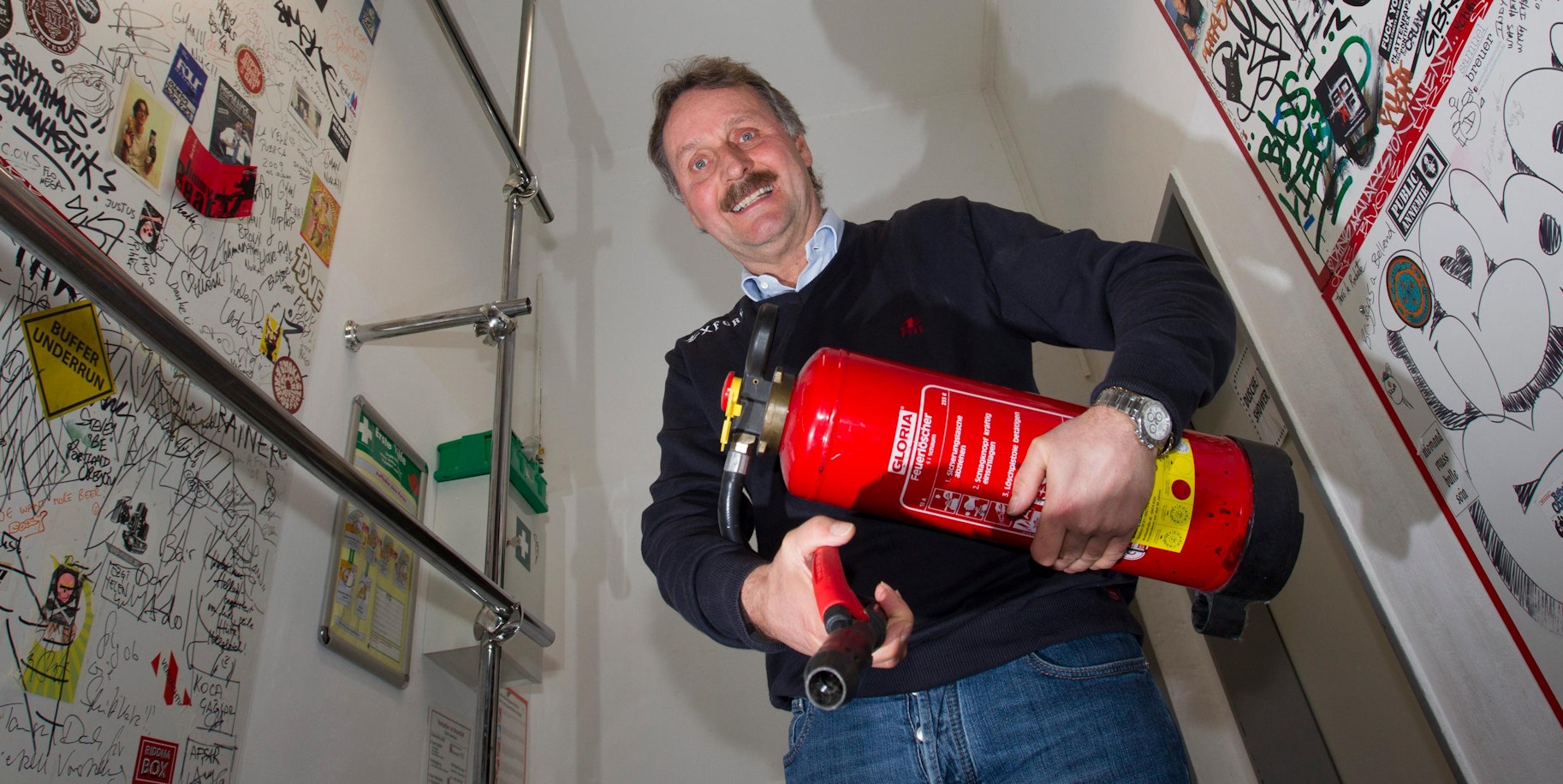 Peter Neururer Feuerwehrmann