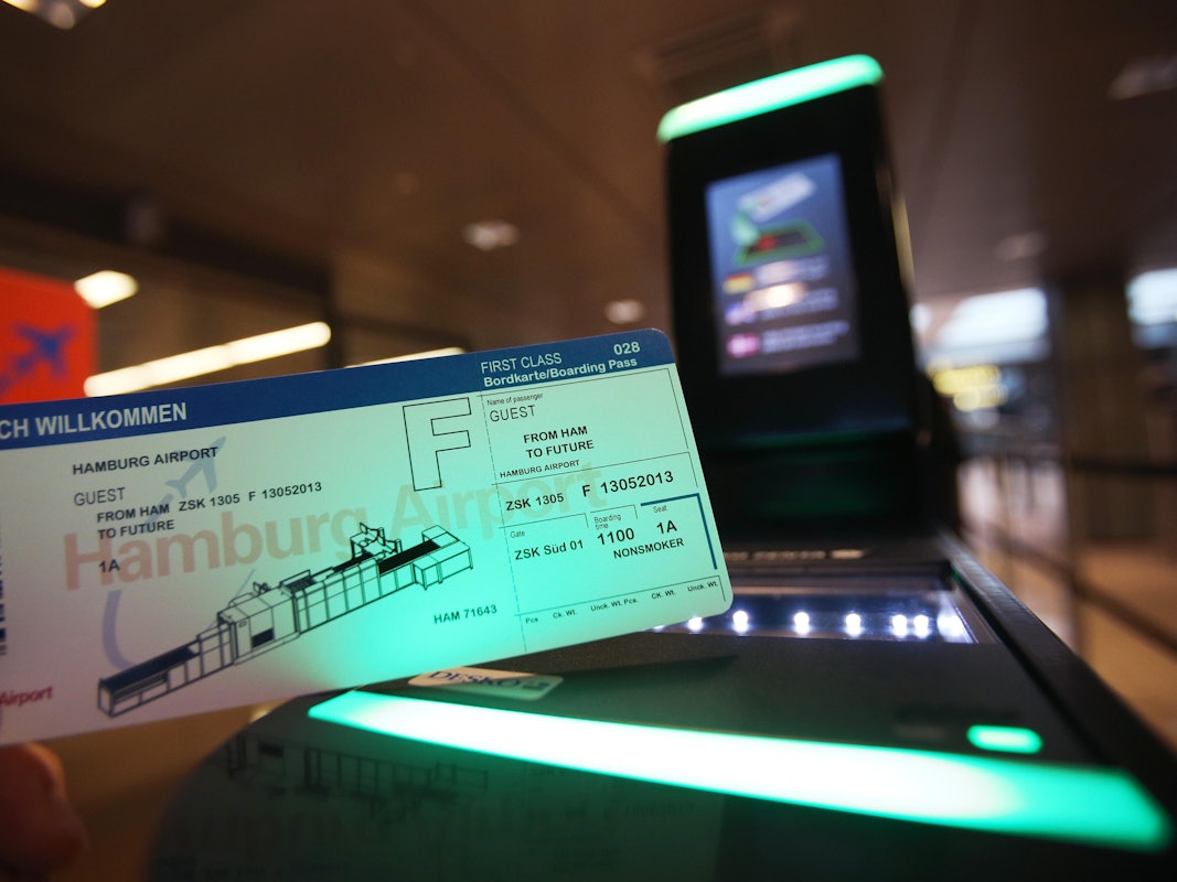 Bordkarte Flugzeug