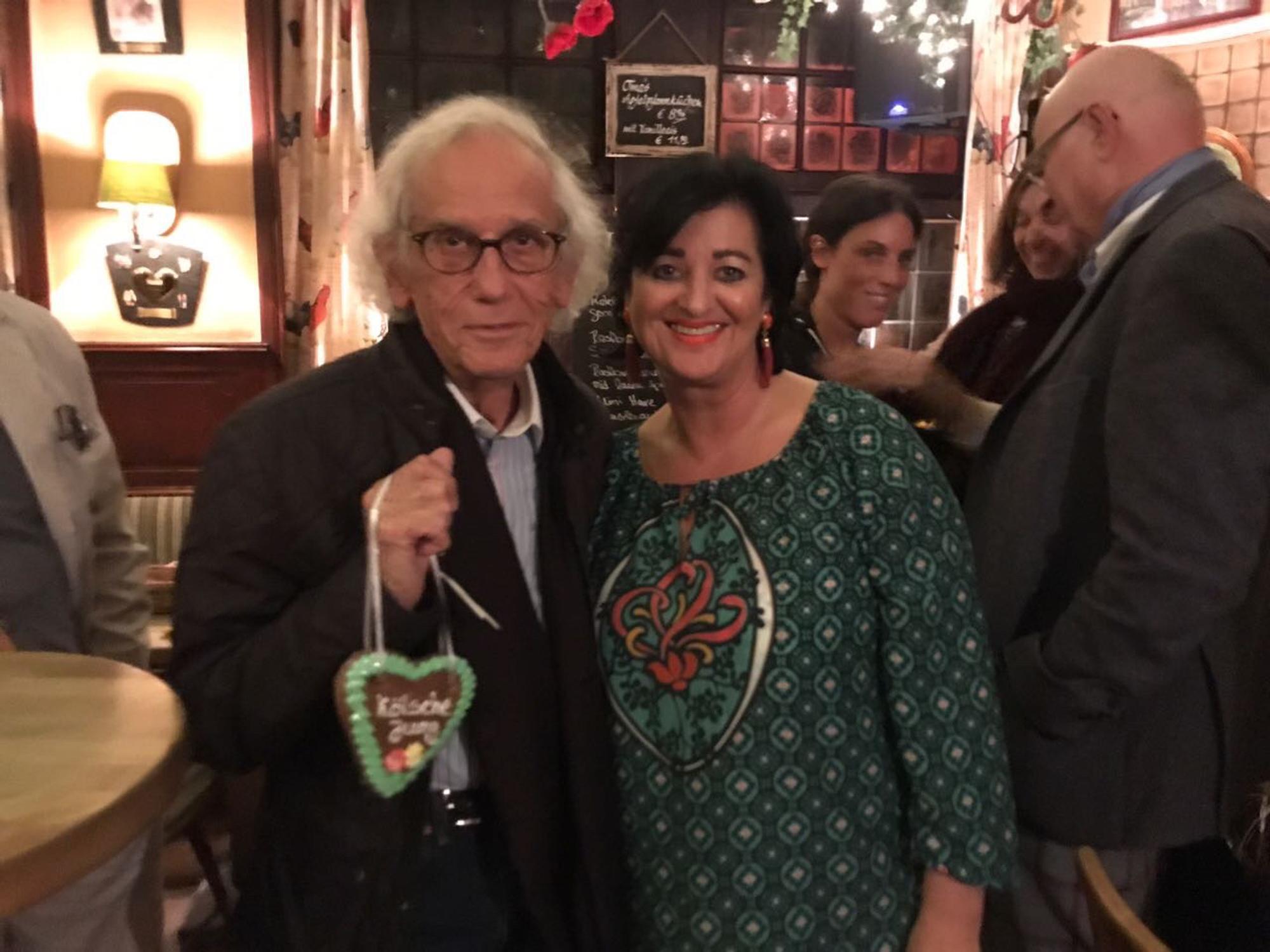 Christo zu Besuch in Köln bei Elke Zender