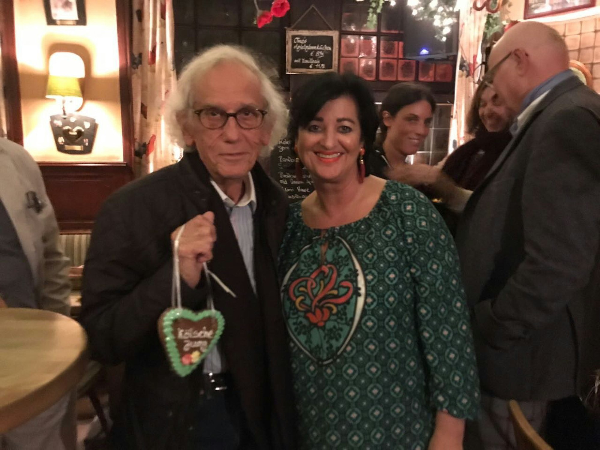 Christo zu Besuch in Köln bei Elke Zender
