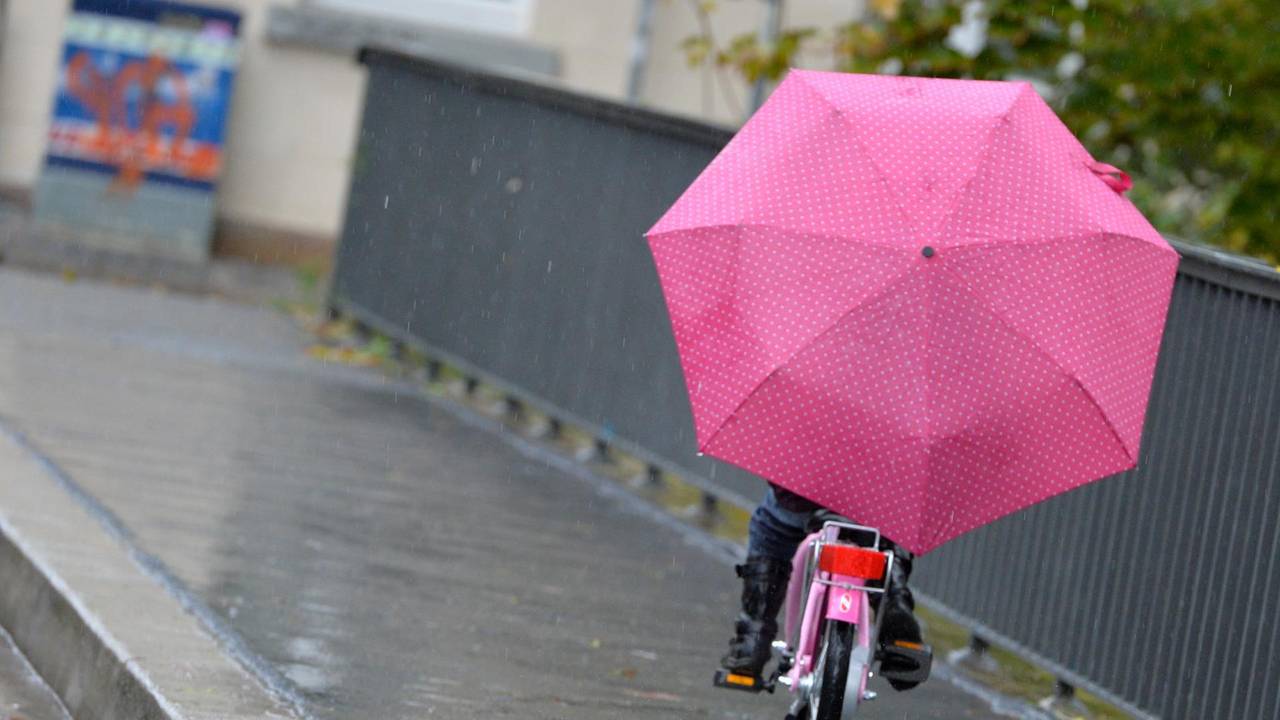 Kind_Regenschirm_Fahrrad