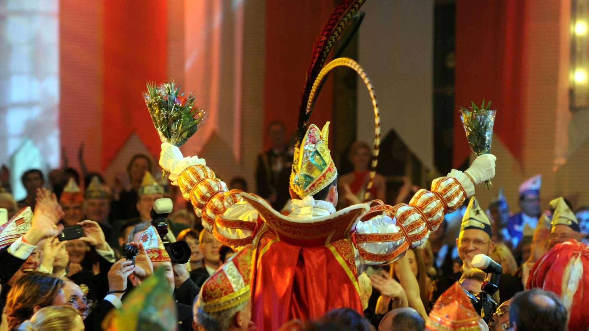 Prinzenproklamation in Köln auf undatiertem Foto