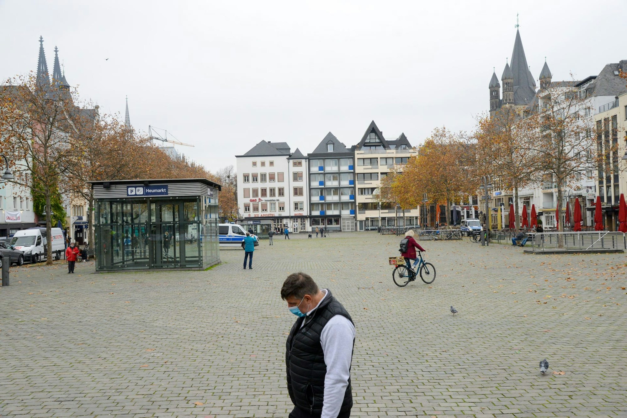 Der 11.11. auf dem Kölner heumarkt in der Corona-Pandemie