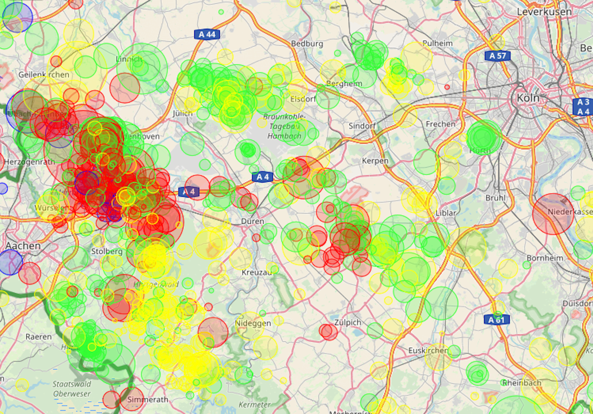 beben uebersicht karte