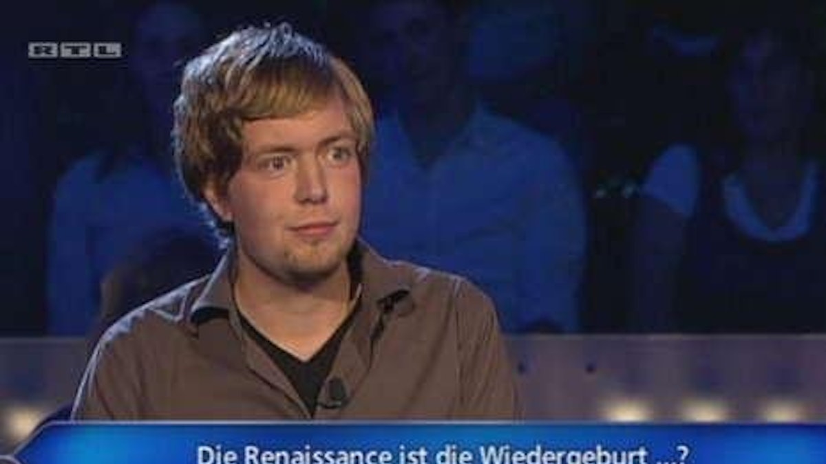 Bastian Bielendorfer 2010 bei „Wer wird Millionär?“