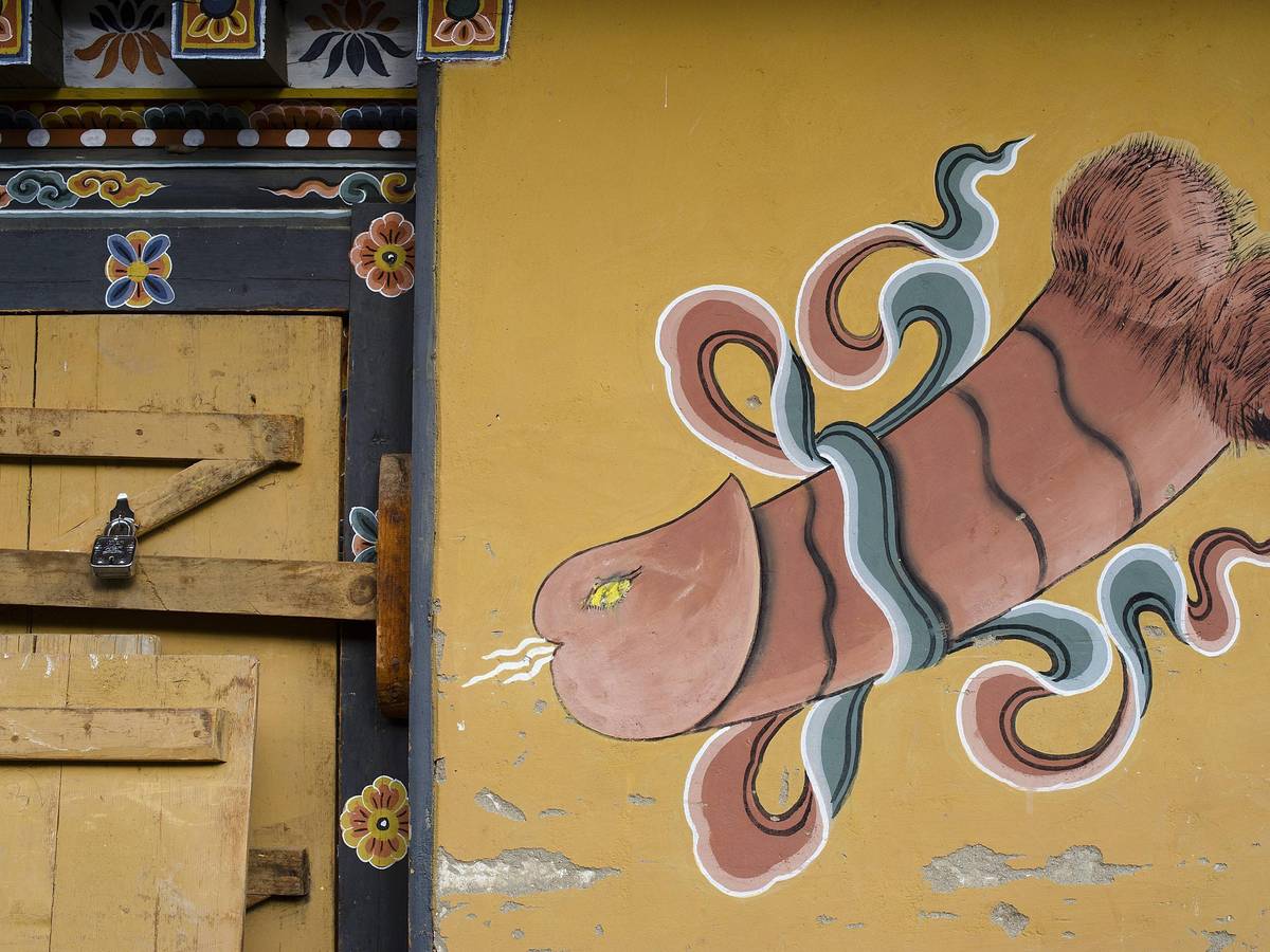 Penis-Malerei in Bhutan