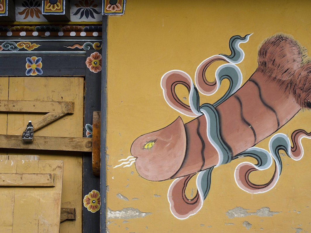 Penis-Malerei in Bhutan