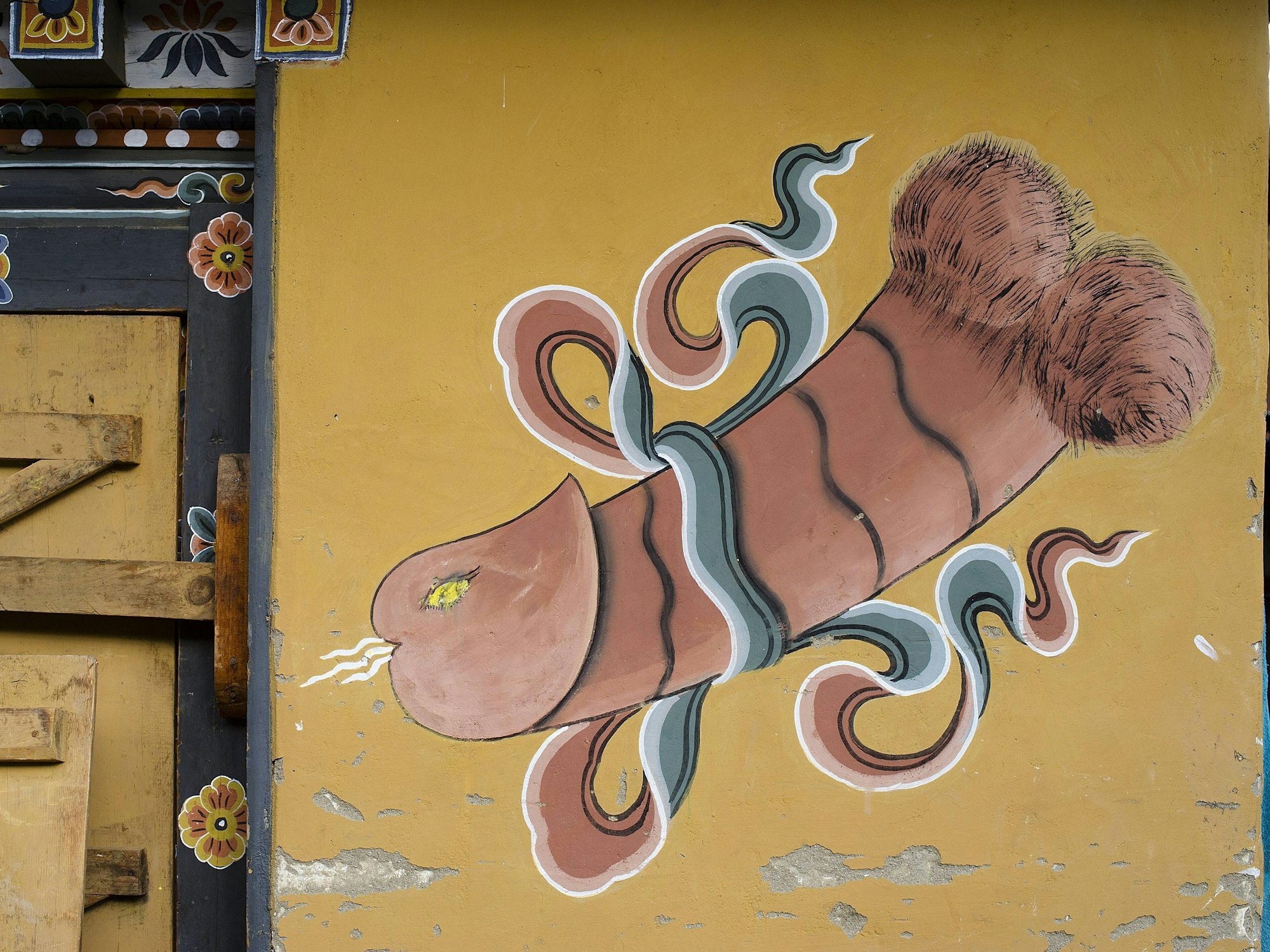 Penis-Malerei in Bhutan