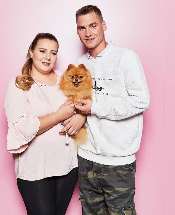 Sarafina Wollny und ihr Mann Peter bei einem Fotoshooting.