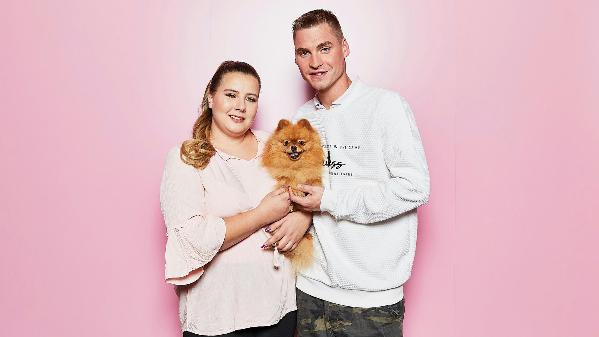 Sarafina Wollny und ihr Mann Peter bei einem Fotoshooting.