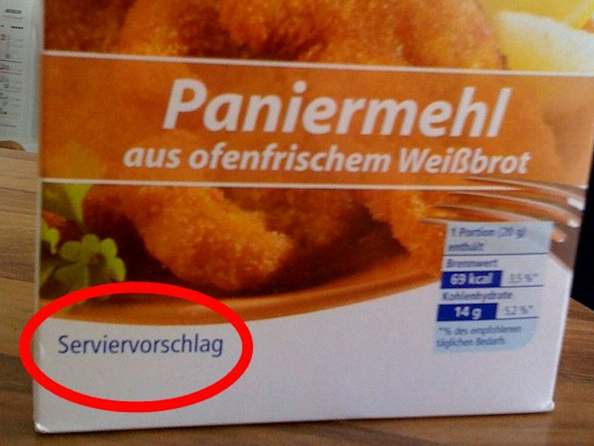 Das Schnitzel wie auf der Verpackung ist natürlich nur ein „Serviervorschlag“.