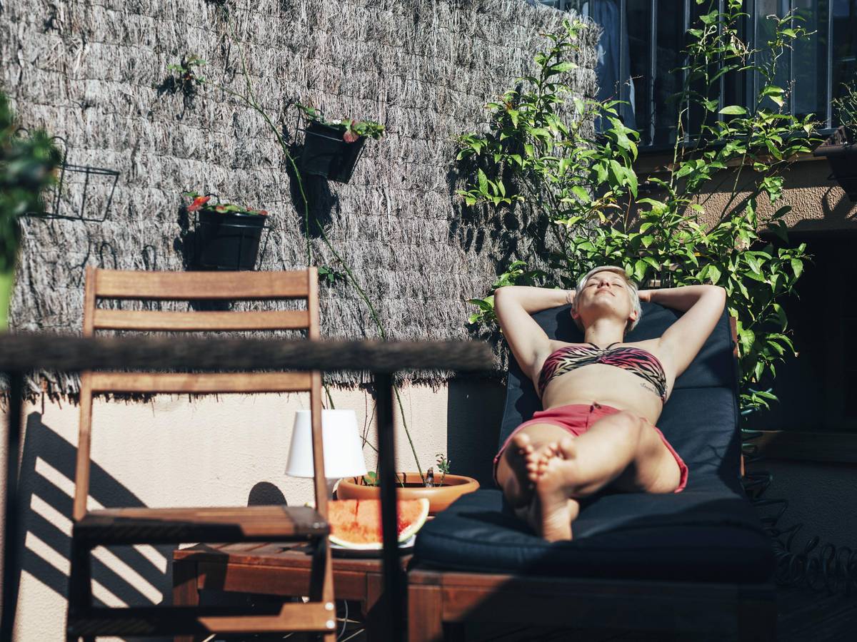 Sonnenbaden Balkon