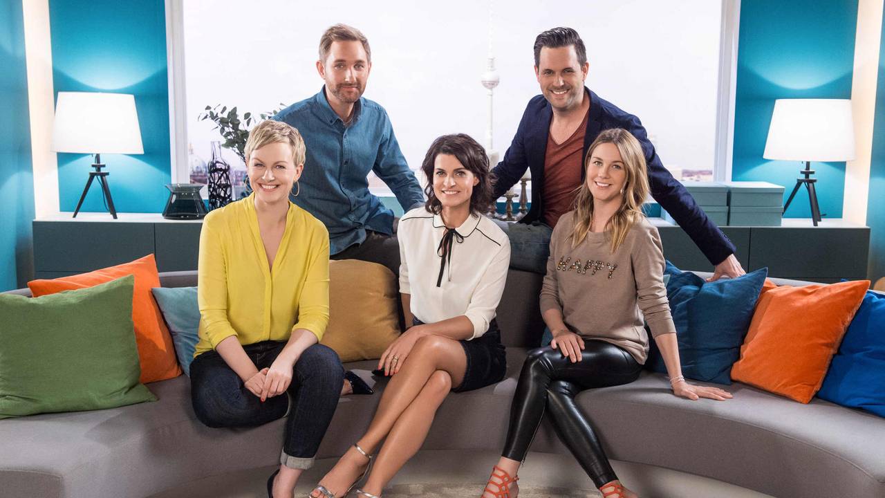 Karen Heinrichs, Daniel Boschmann, Marlene Lufen, Matthias Killing und Alina Merkau vom Sat.1-„Frühstücksfernsehen“.