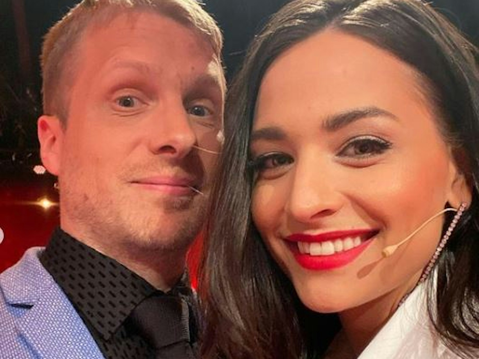 Oliver und Amira Pocher auf einem Selfie