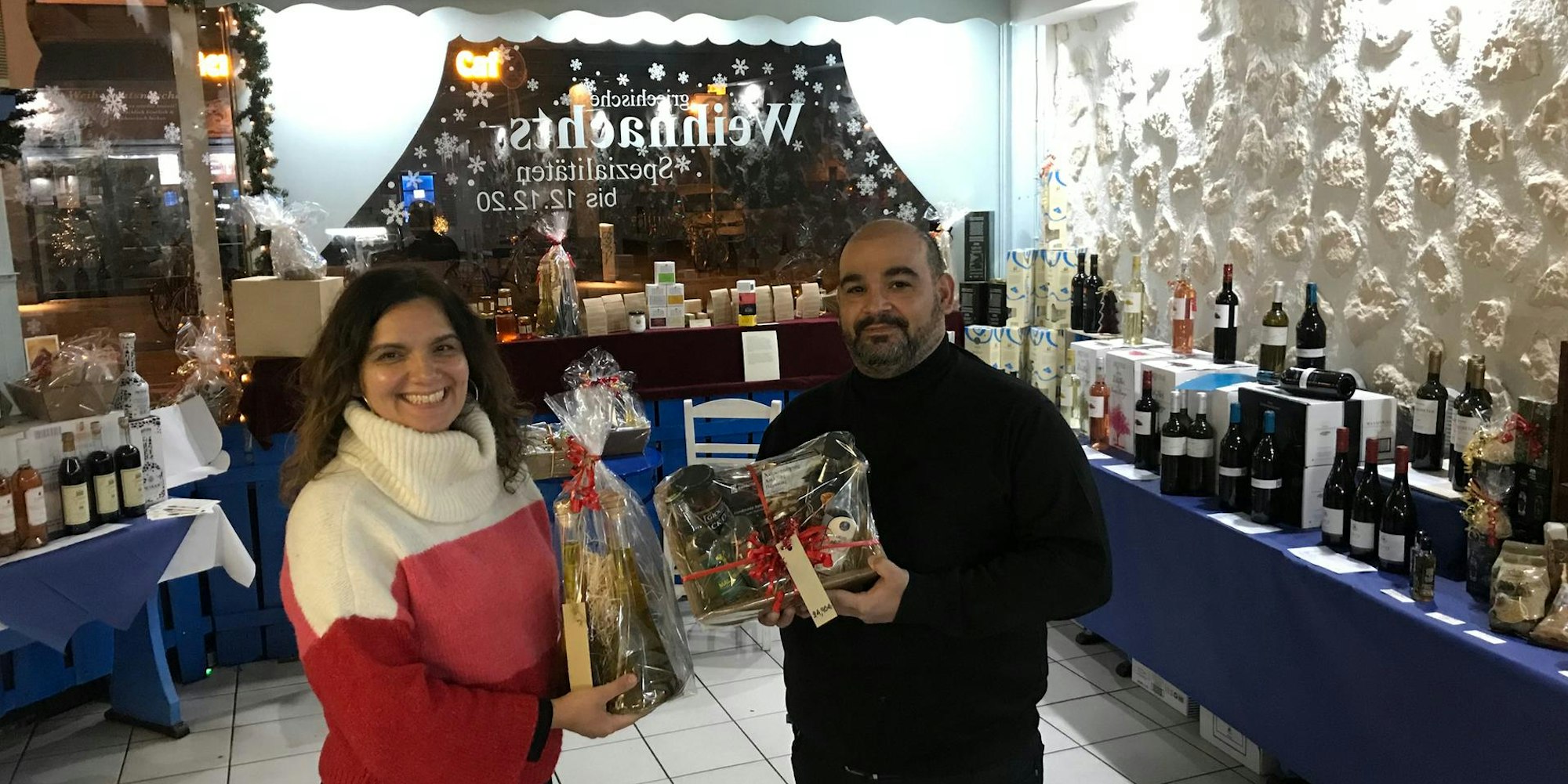 Aphrodite und Nikos Tsoukalas im Fährhaus in Köln.