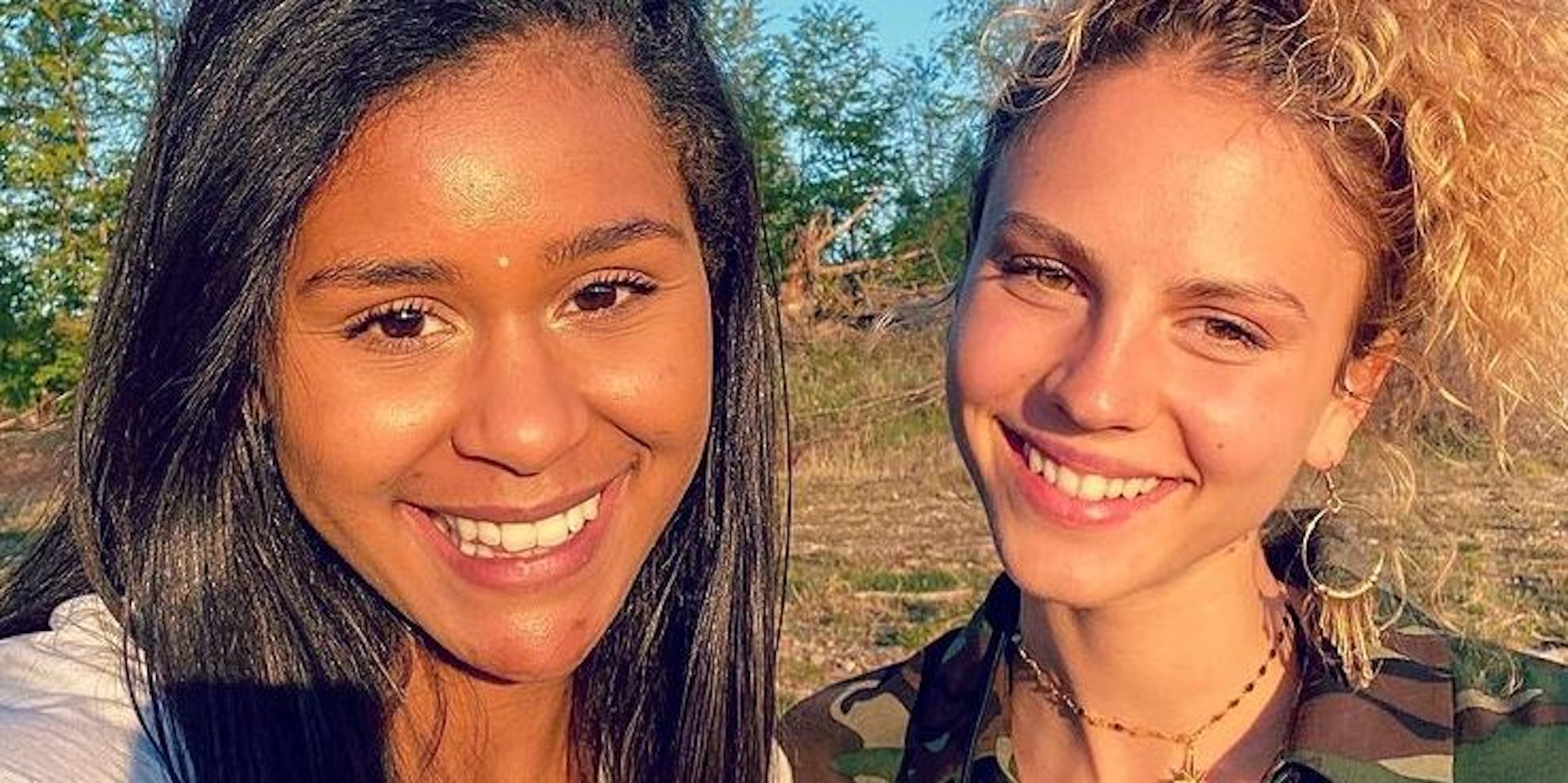 Lijana Kaggwa mit GNTM-Gewinnerin Simi auf einem gemeinsamen Selfie von Mai 2020