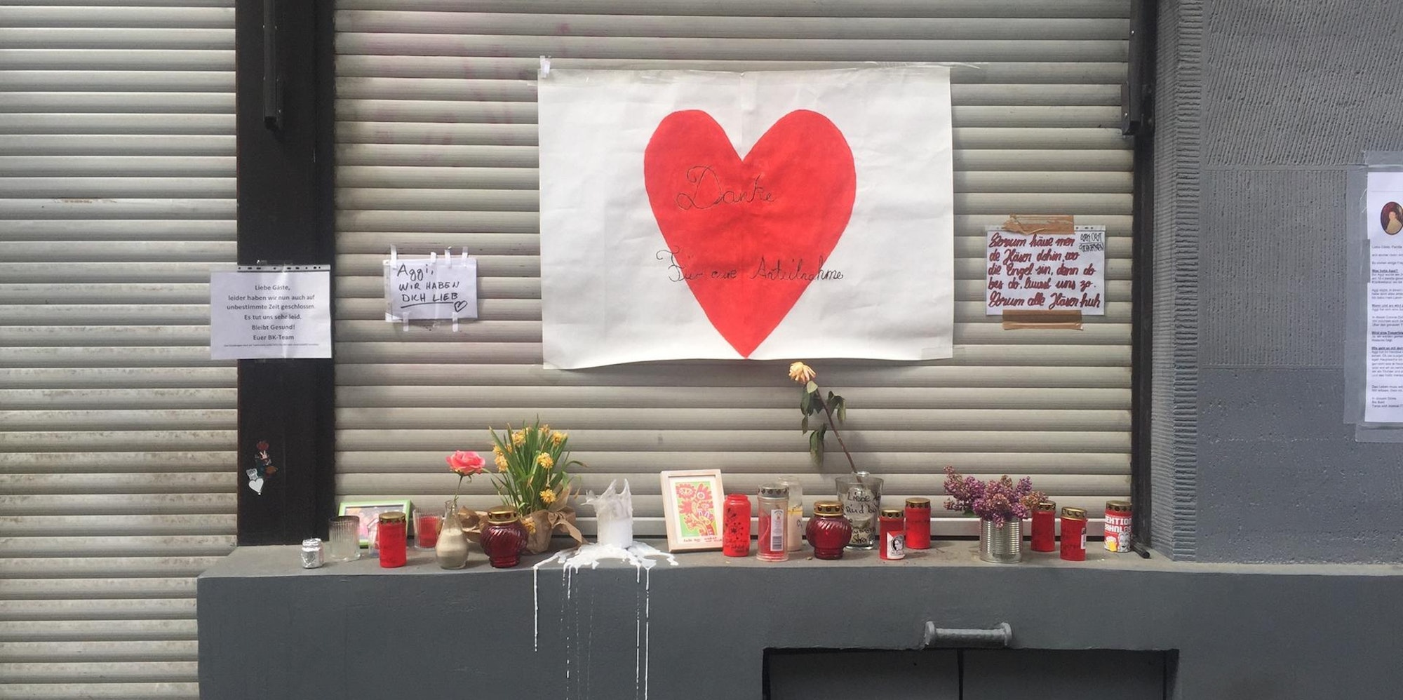 Ein Herz für „Aggi": Trauerbekundung am „Berg Krug"