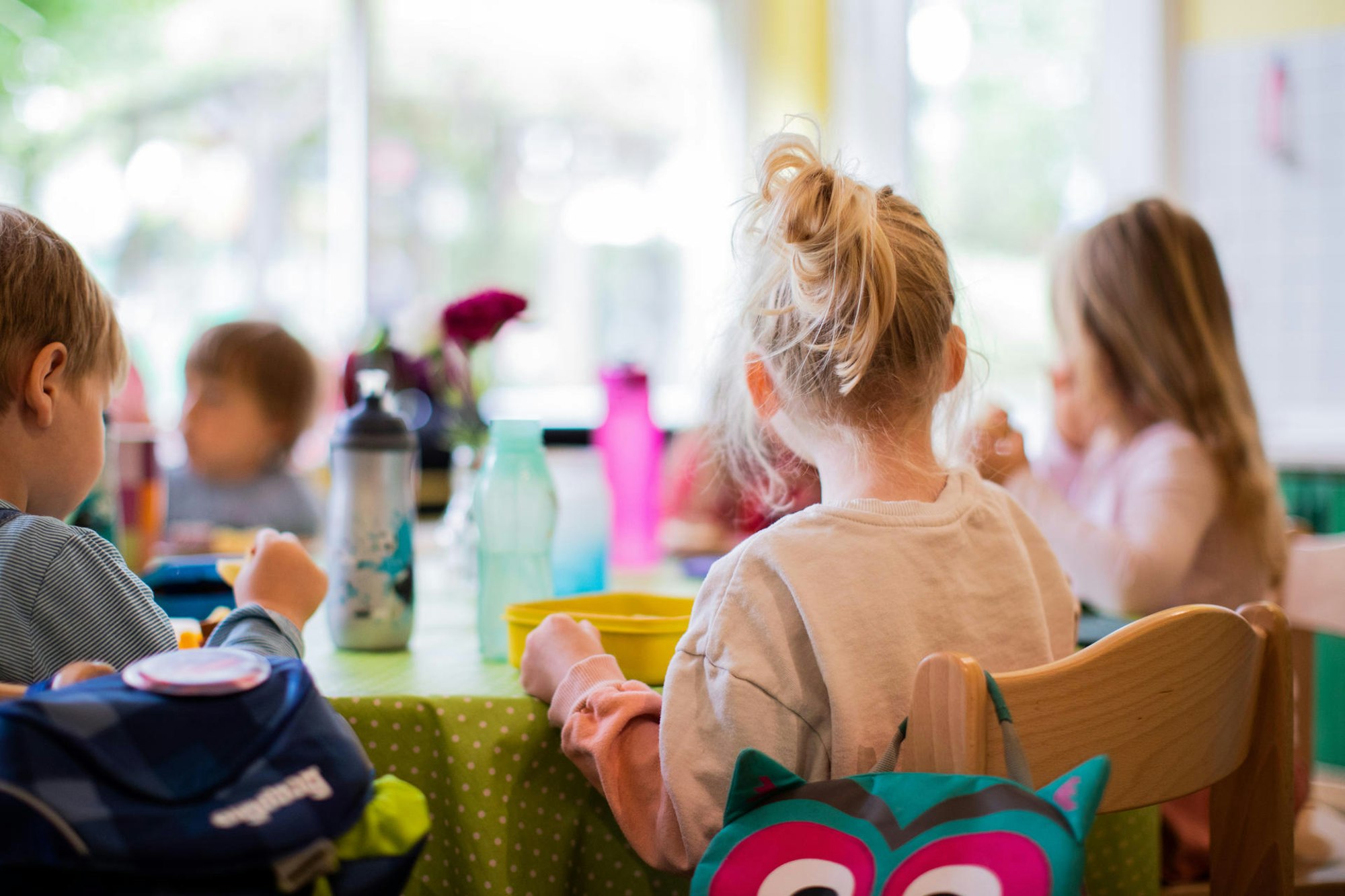 Kinder in der evangelischen Kindertagesstätte in Köln-Rath.