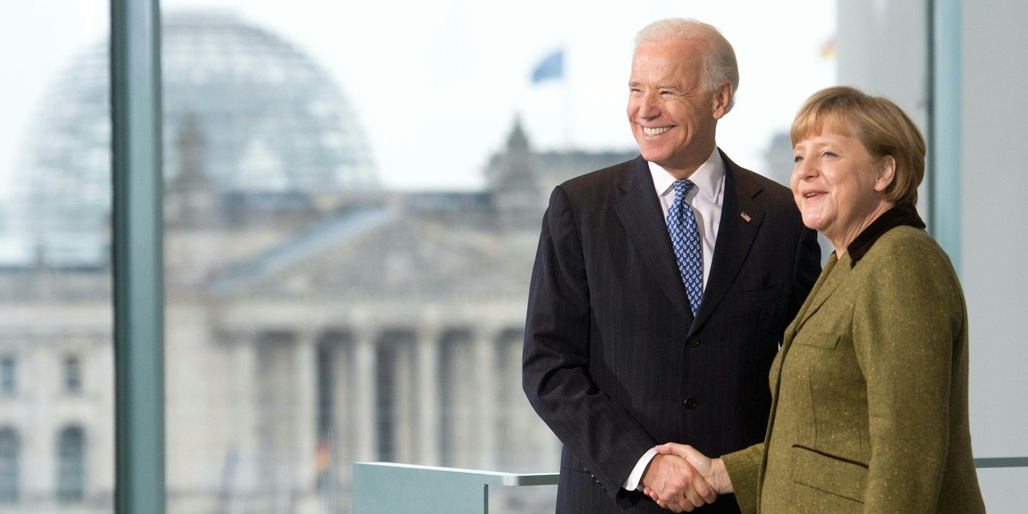 Joe Biden und Angela Merkel