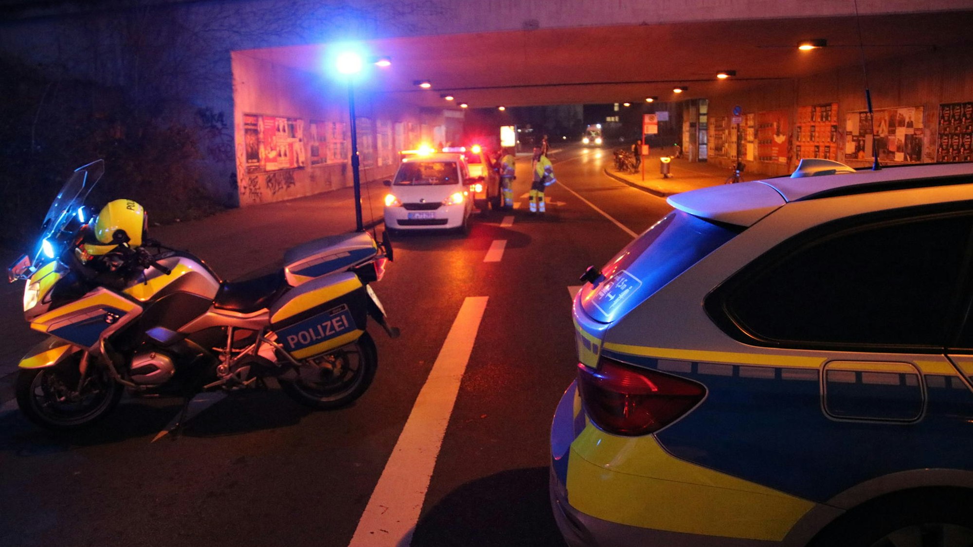 Polizei bei einem Unfall