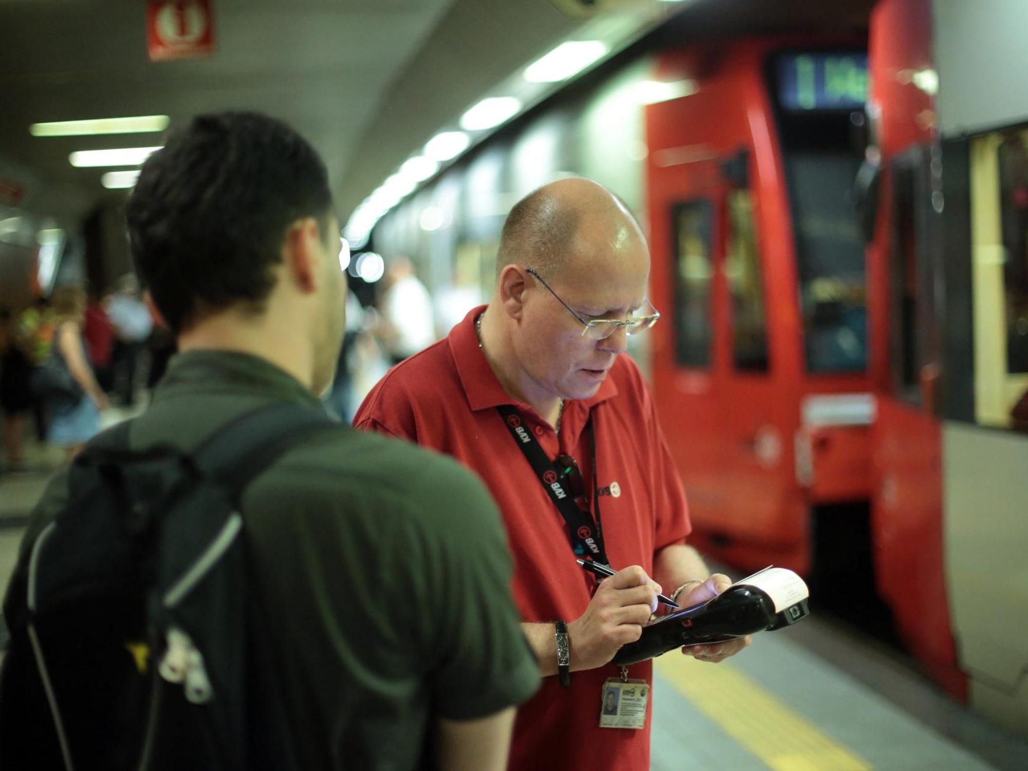 Fahrgastkontrolle bei der KVB