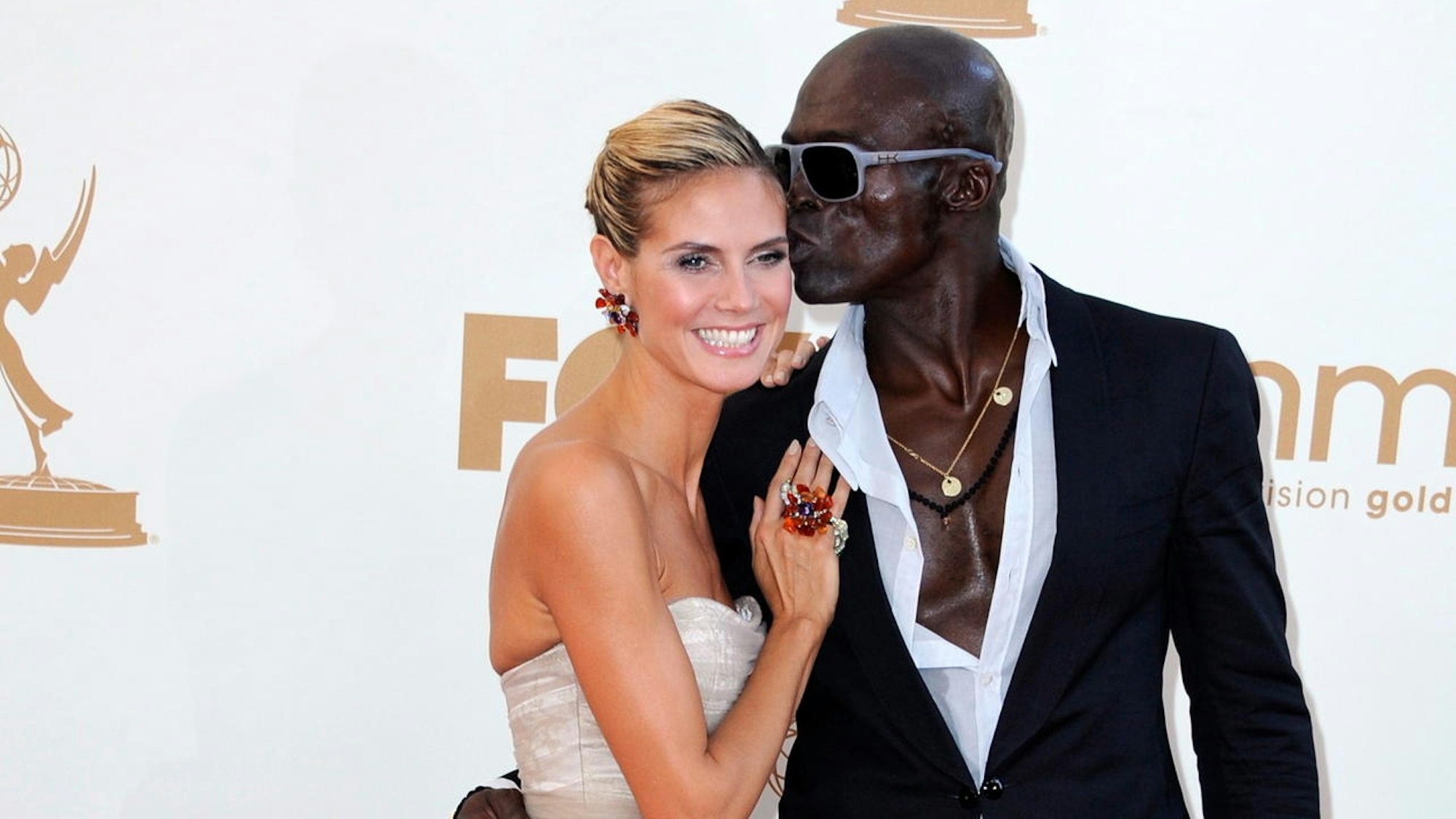 Der britische Sänger Seal und seine Ex-Frau Heidi Klum am 18. September 2011 bei den Emmys Awards.