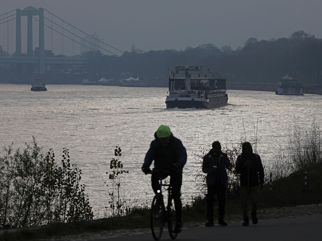 Ein Angler machte eine unfassbare Entdeckung im Rhein (hier ein Archivfoto von einer anderen Stelle am Rhein).