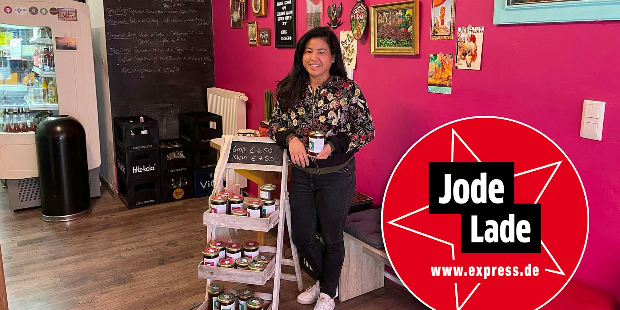 Inhaberin Grace in ihrem Restaurant „Asien Shop Albertusstraße” in Köln.