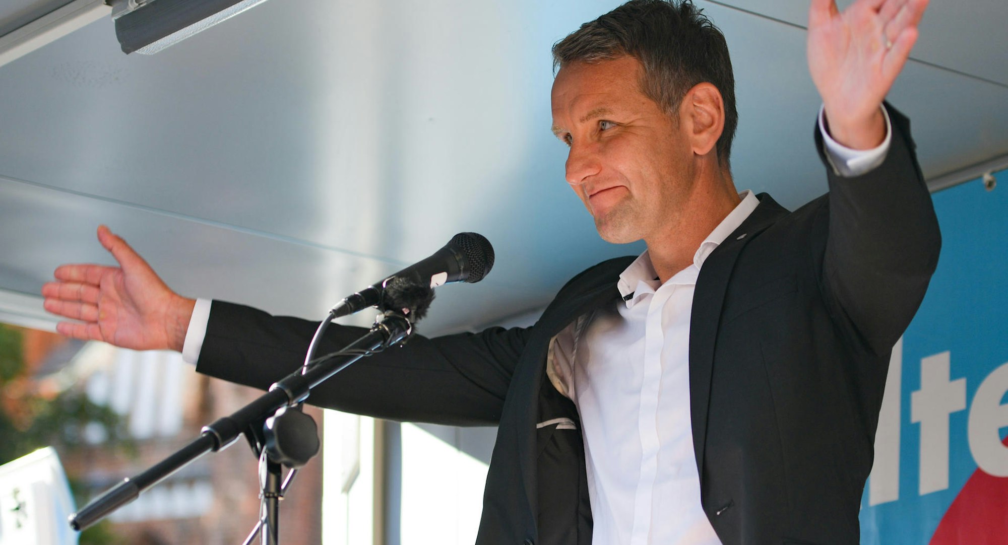 In Thüringen bei der Bundestagswahl obenauf: Björn Höcke