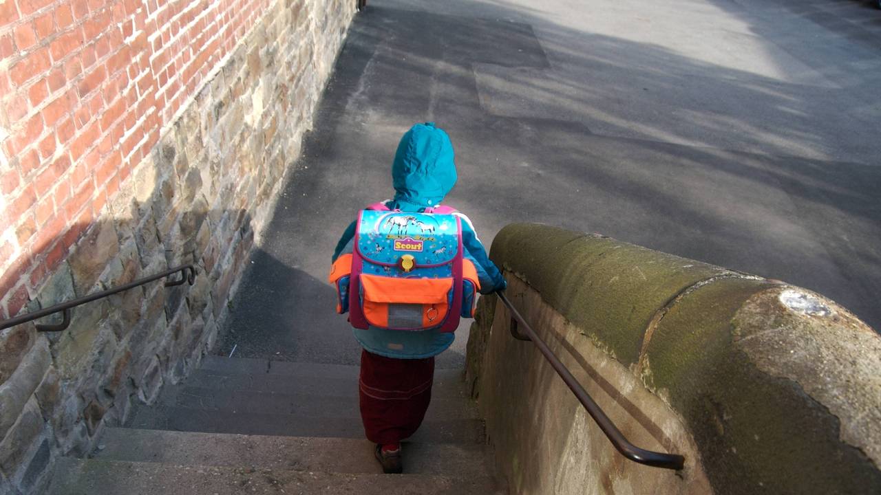 Kind allein Schulweg