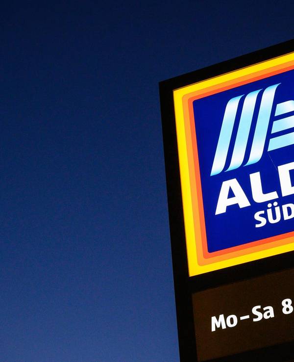 Das Logo von Aldi Süd – in Deutschland wird es den Pizzaroboter vorerst nicht geben.