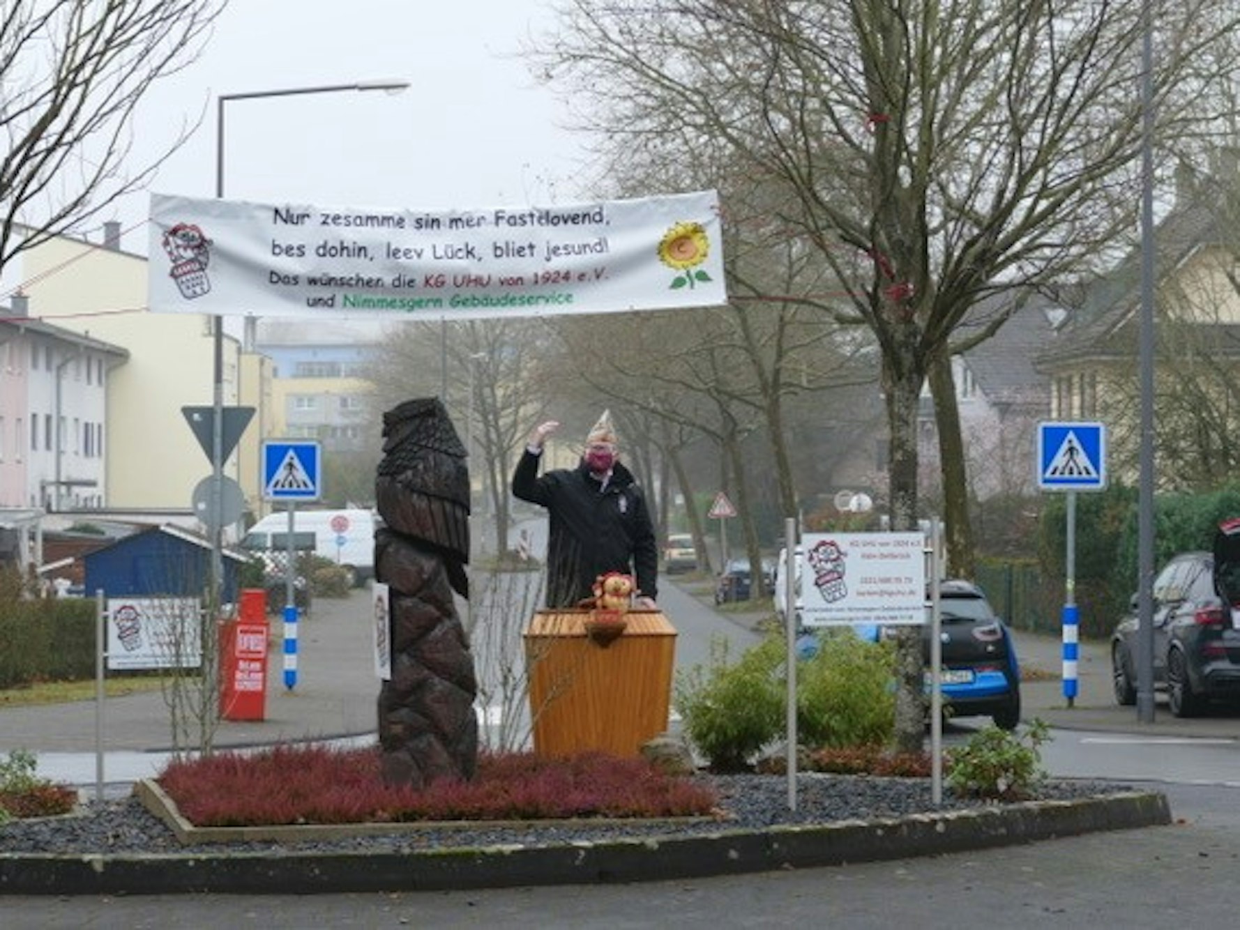 KG Uhu Ordensübergabe im Kreisverkehr