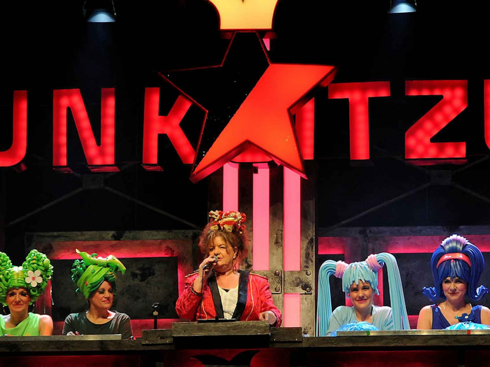 Blick auf den Elferrat der Stunksitzung