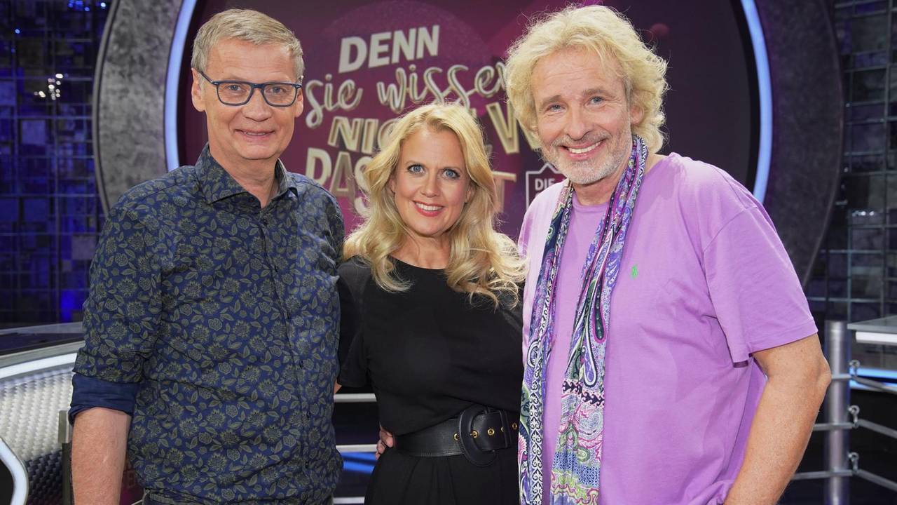 Das Trio Gottschalk, Schöneberger und Jauch führt durch die Show Denn sie wissen nicht, was passiert