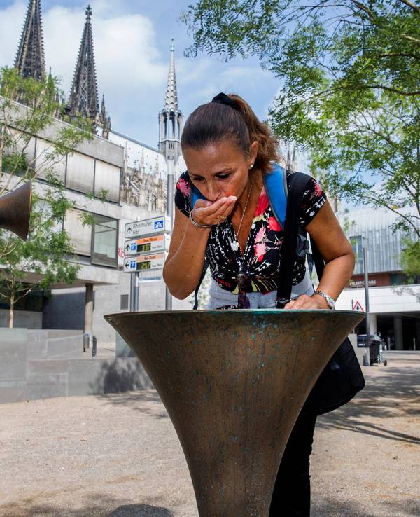 Der Trinkwasserbrunnen am Kurt-Hackenberg-Platz