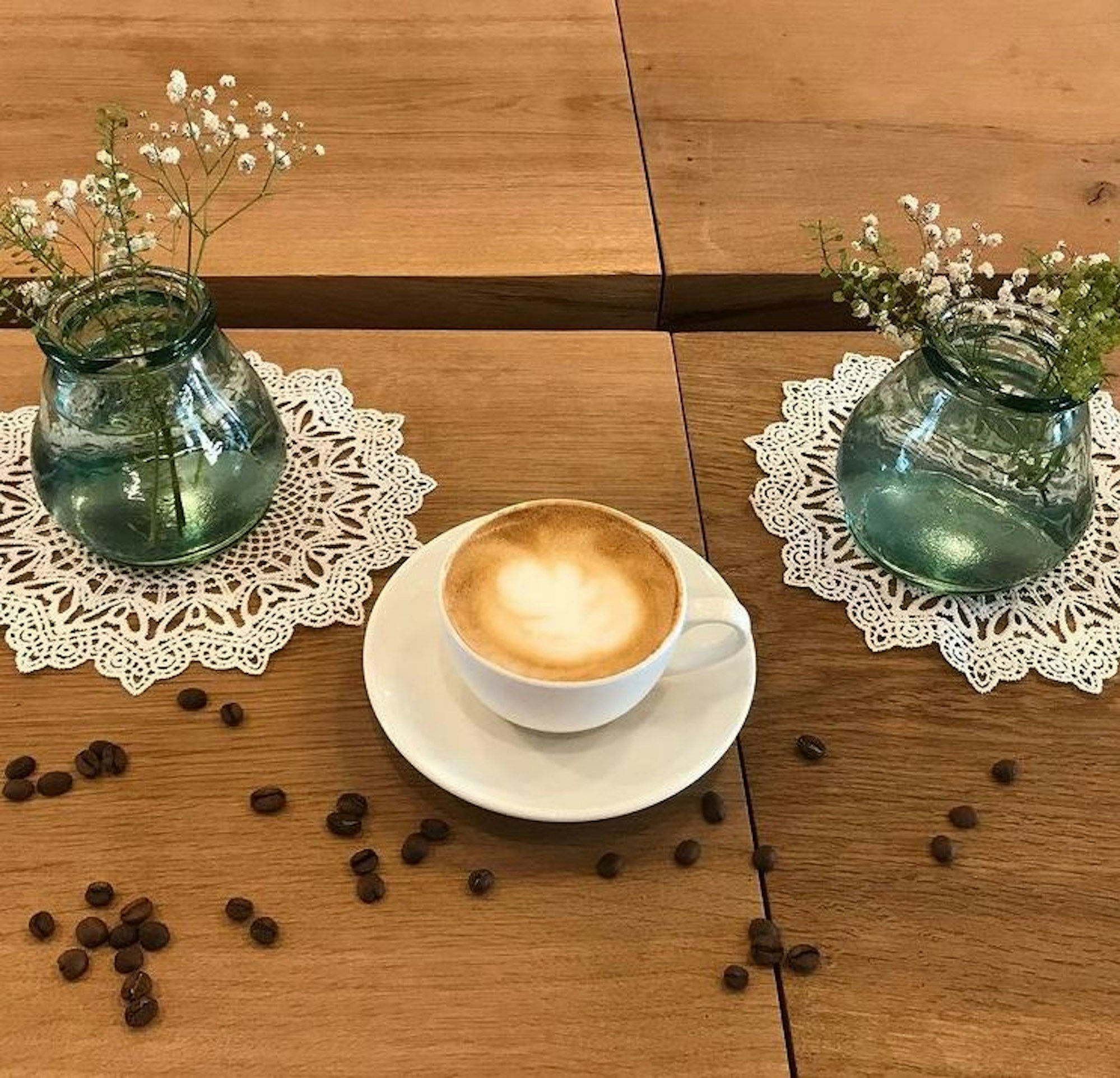 Tischdeko aus dem Cafe Gretchen in Köln-Braunsfeld