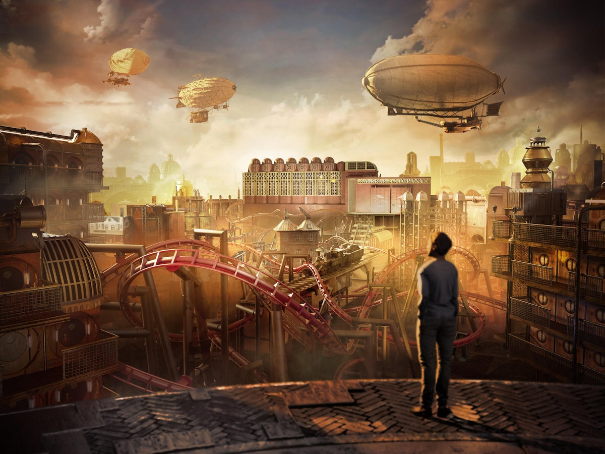 Phantasialand Brühl: Die neue Themenwelt Rookburgh, hier eine Animation des Areals, ist eines der Highlights des Freizeitparks.