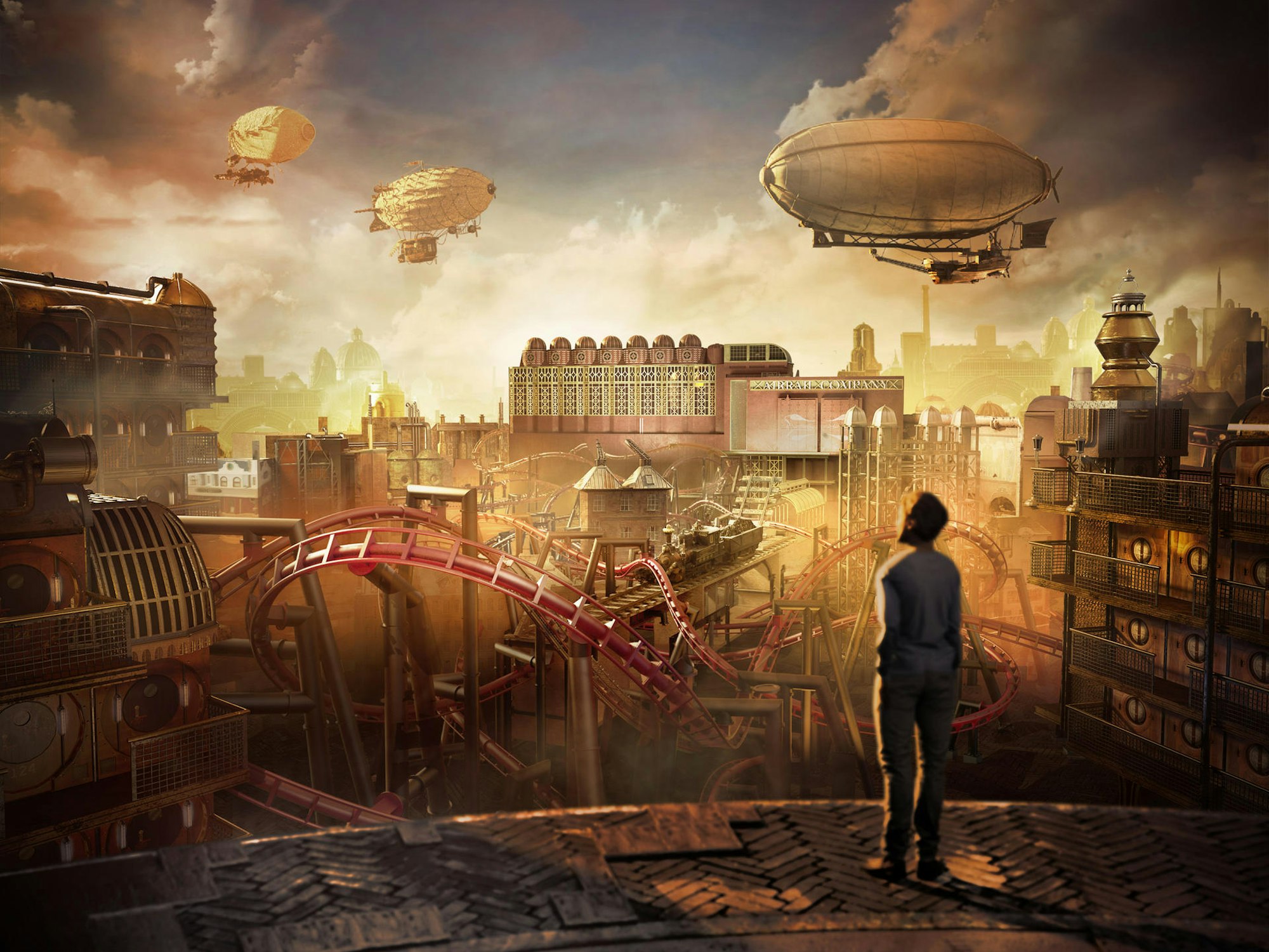 Phantasialand Brühl: Die neue Themenwelt Rookburgh, hier eine Animation des Areals, ist eines der Highlights des Freizeitparks.